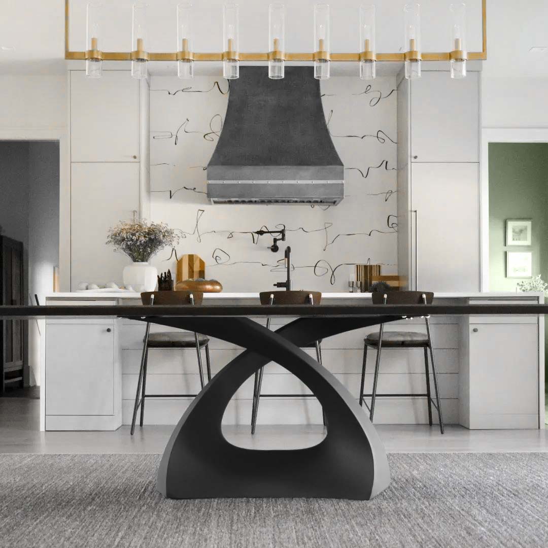 307 Tulipe 28" Industrial Metal Table Base